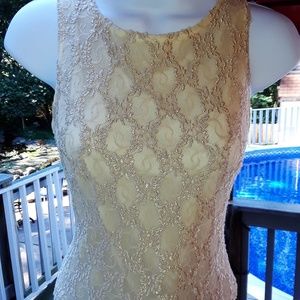 TAN EMBROIDERED TOP